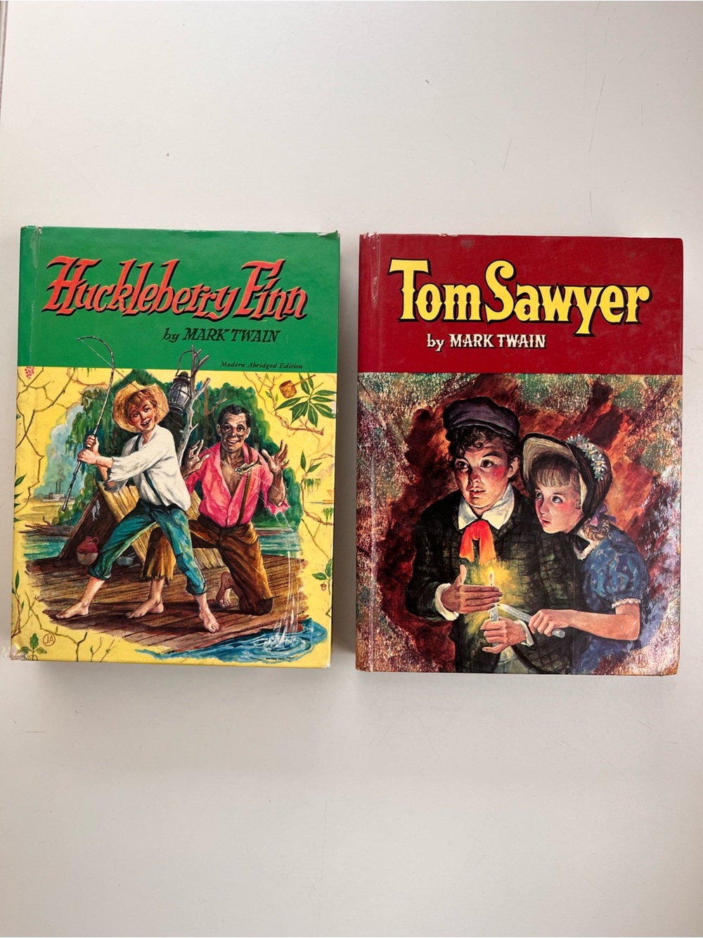 Tom Sawyer and Huckleberry Finn vintage books